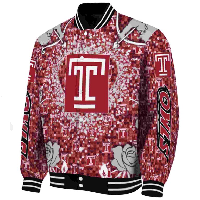 personalized temple owls heart explosion red jacket best selling