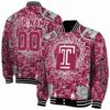 personalized temple owls heart explosion red jacket fashion forward