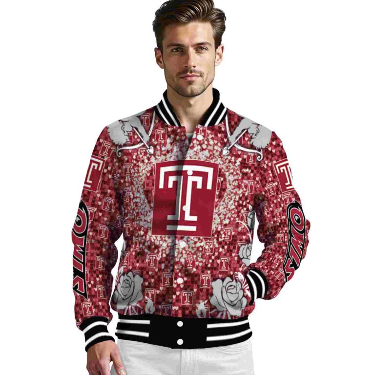 personalized temple owls heart explosion red jacket high quality