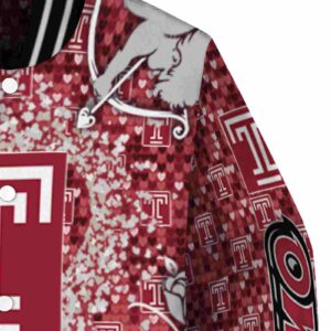 personalized temple owls heart explosion red jacket premium grade
