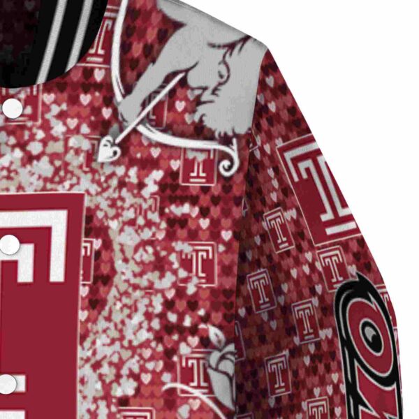 personalized temple owls heart explosion red jacket premium grade