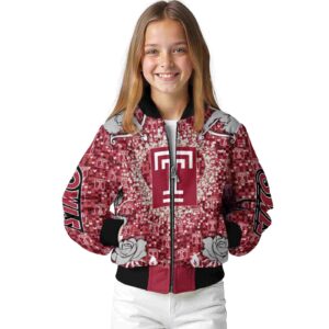 personalized temple owls heart explosion red jacket top rated