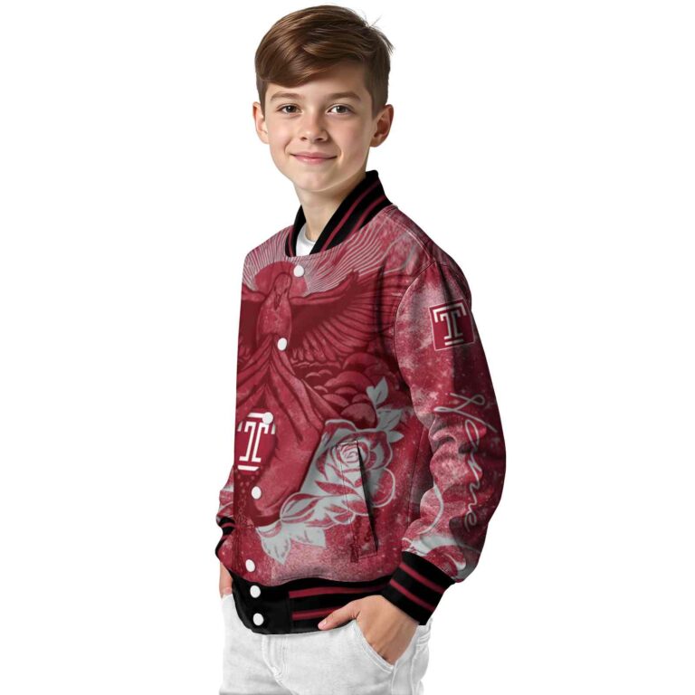 personalized temple owls praying hands red jacket trendy