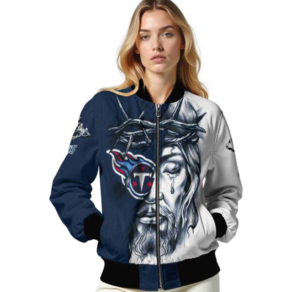 personalized tennessee titans jesus tears navy white jacket latest model