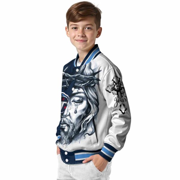 personalized tennessee titans jesus tears navy white jacket trendy