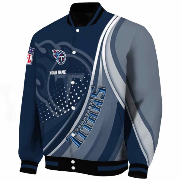personalized tennessee titans wave patterns navy jacket best selling