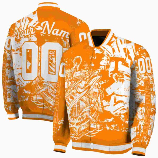 personalized tennessee volunteers fishing art orange jacket fashion forward
