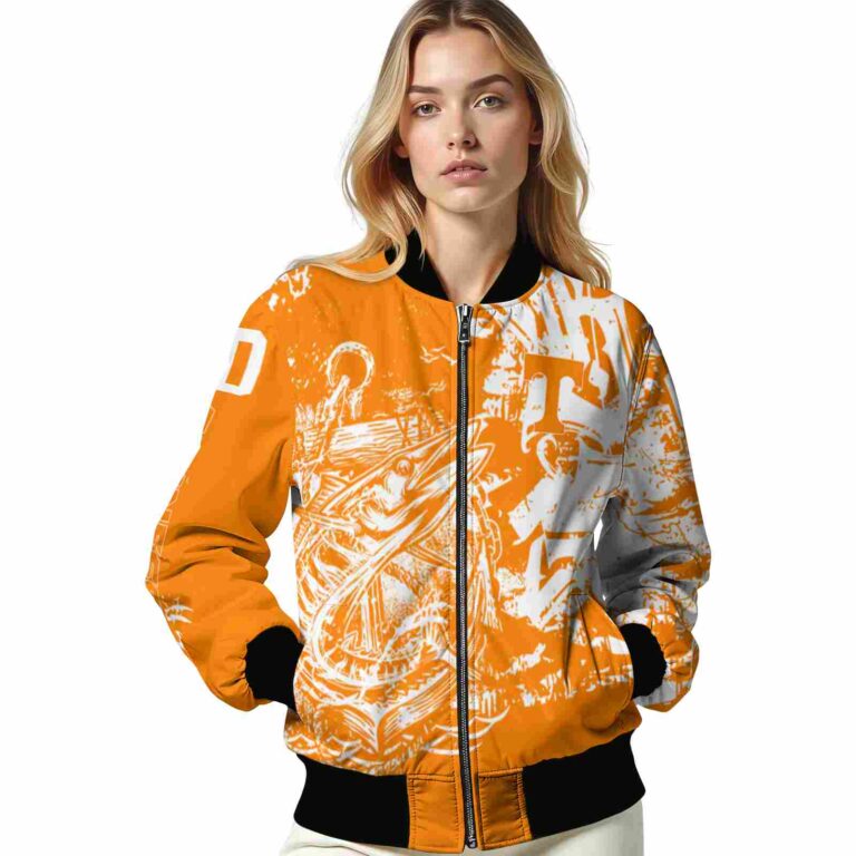 personalized tennessee volunteers fishing art orange jacket latest model