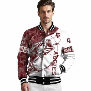personalized texas am aggies fishing rod white jacket high quality