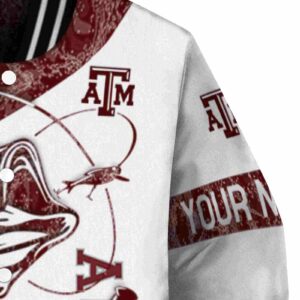 personalized texas am aggies fishing rod white jacket premium grade