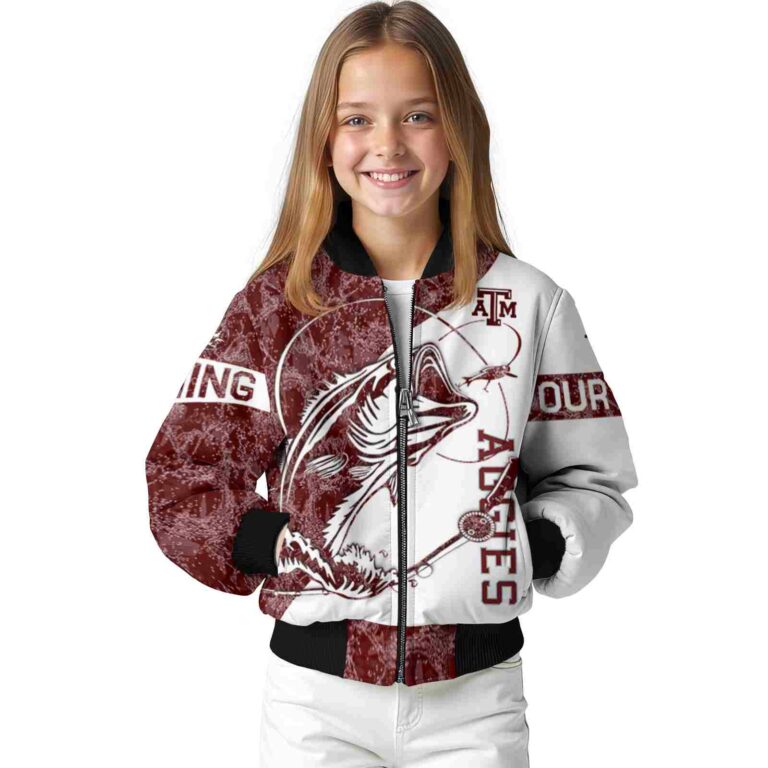 personalized texas am aggies fishing rod white jacket top rated