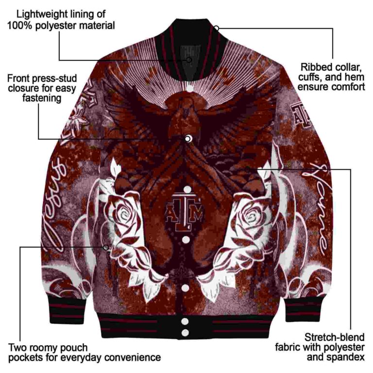 personalized texas am aggies praying hands maroon jacket new arrival