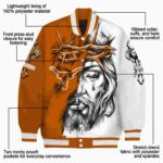 personalized texas longhorns jesus tears orange white jacket best selling