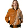 personalized texas longhorns wave patterns orange jacket latest model
