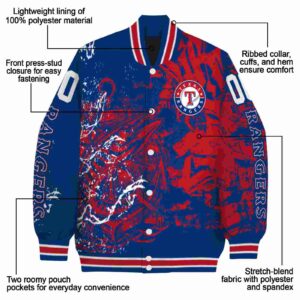personalized texas rangers fishing art blue jacket new arrival