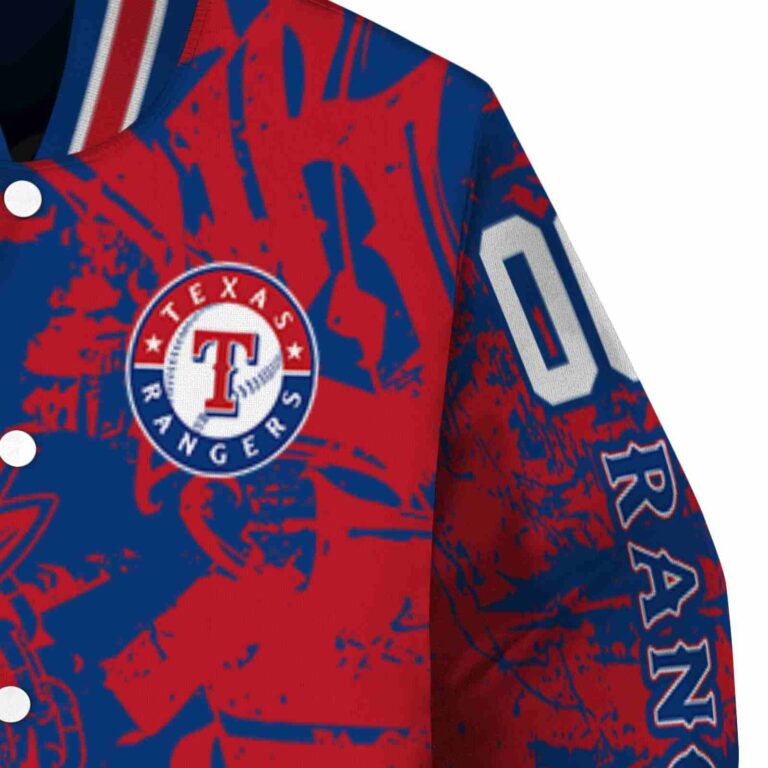 personalized texas rangers fishing art blue jacket premium grade