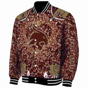 personalized texas state bobcats heart explosion maroon jacket best selling