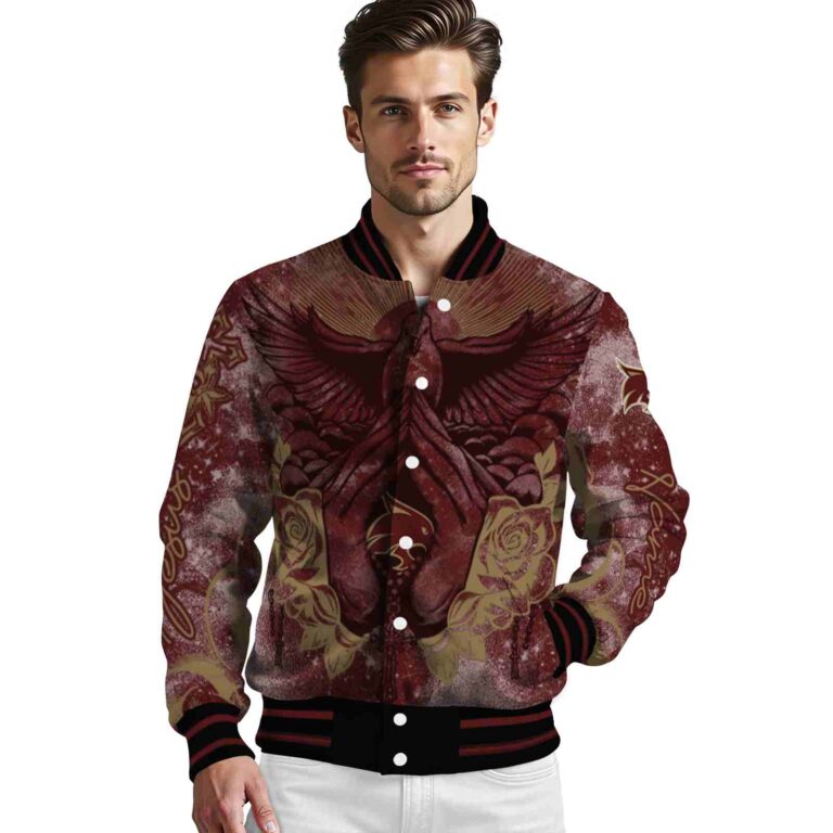 personalized texas state bobcats praying hands maroon jacket high quality