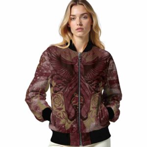 personalized texas state bobcats praying hands maroon jacket latest model
