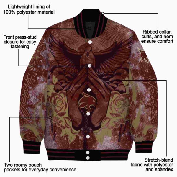 personalized texas state bobcats praying hands maroon jacket new arrival