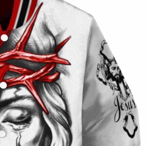 personalized texas tech red raiders jesus tears red white jacket premium grade