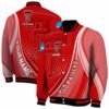 personalized texas tech red raiders wave patterns red jacket fashion forward
