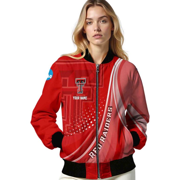 personalized texas tech red raiders wave patterns red jacket latest model