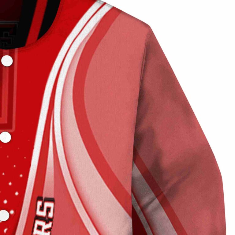 personalized texas tech red raiders wave patterns red jacket premium grade