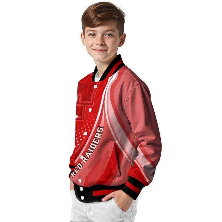 personalized texas tech red raiders wave patterns red jacket trendy