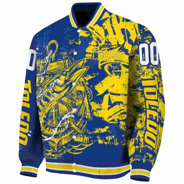 personalized toledo rockets fishing art blue jacket best selling