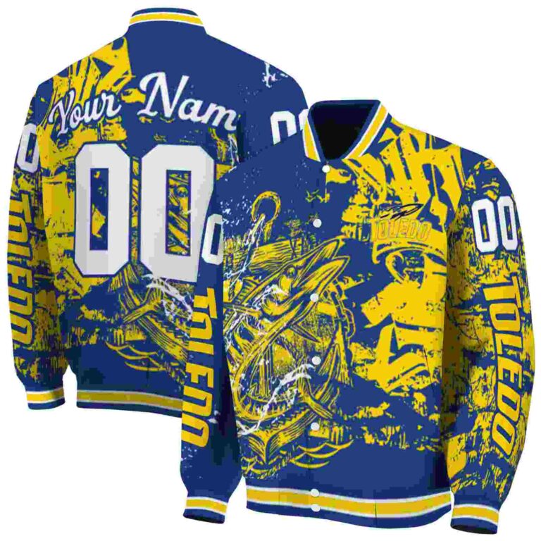 personalized toledo rockets fishing art blue jacket fashion forward
