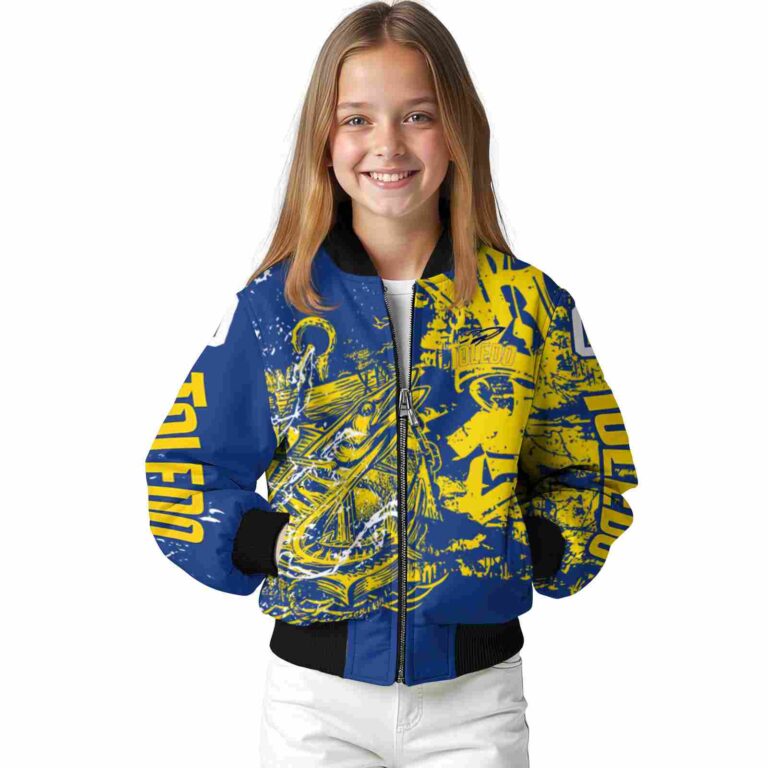 personalized toledo rockets fishing art blue jacket top rated