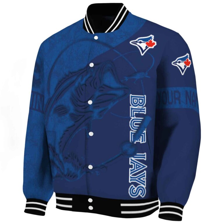 personalized toronto blue jays fishing rod navy jacket best selling