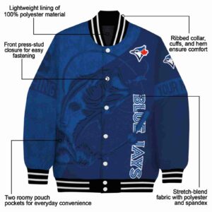 personalized toronto blue jays fishing rod navy jacket new arrival