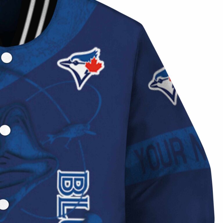 personalized toronto blue jays fishing rod navy jacket premium grade