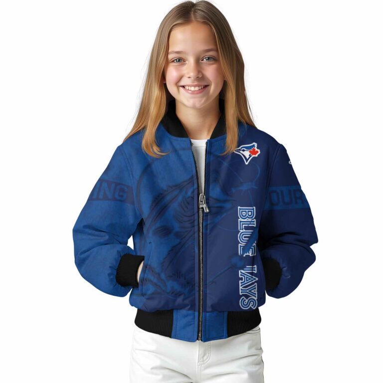 personalized toronto blue jays fishing rod navy jacket top rated