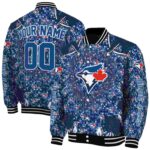 personalized toronto blue jays heart explosion blue jacket best selling