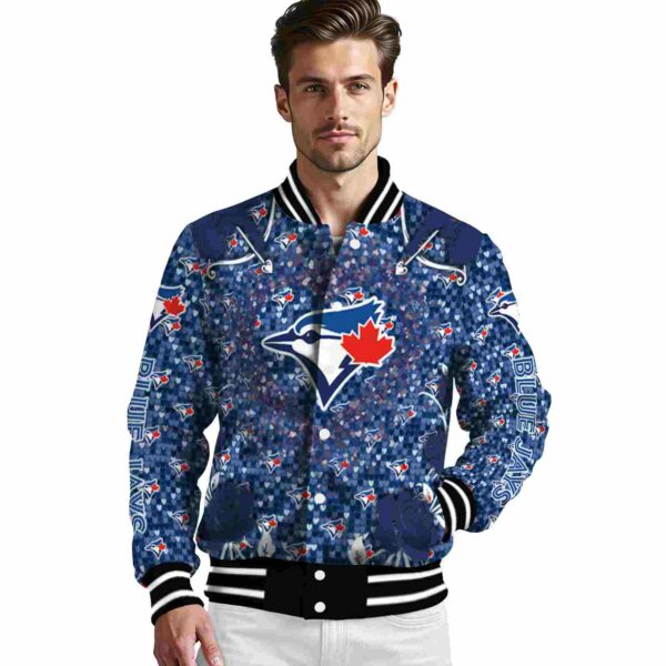 personalized toronto blue jays heart explosion blue jacket high quality