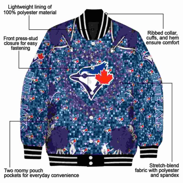 personalized toronto blue jays heart explosion blue jacket new arrival