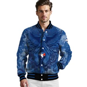 personalized toronto blue jays praying hands blue jacket high quality