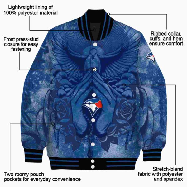 personalized toronto blue jays praying hands blue jacket new arrival