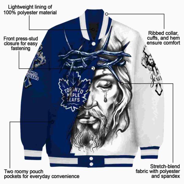 personalized toronto maple leafs jesus tears blue white jacket new arrival