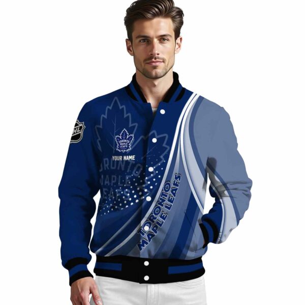 personalized toronto maple leafs wave patterns blue jacket high quality