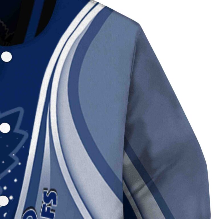 personalized toronto maple leafs wave patterns blue jacket premium grade