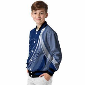 personalized toronto maple leafs wave patterns blue jacket trendy