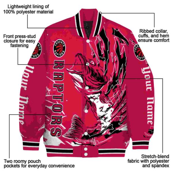 personalized toronto raptors fishing passion red white jacket new arrival