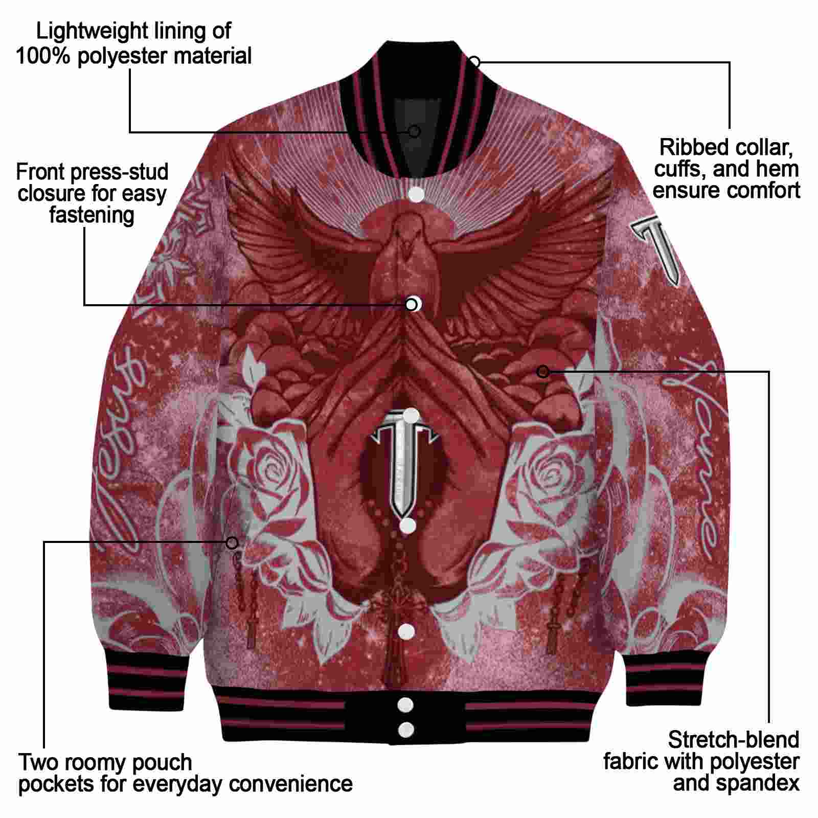 personalized troy trojans praying hands red jacket new arrival personalized troy trojans praying hands red jacket new arrival