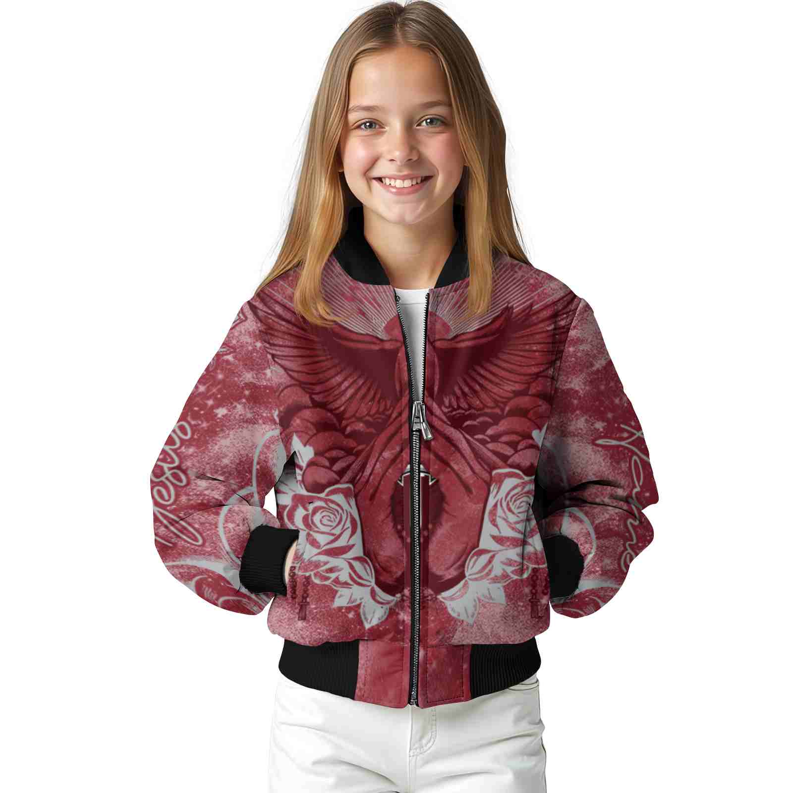personalized troy trojans praying hands red jacket top rated personalized troy trojans praying hands red jacket top rated