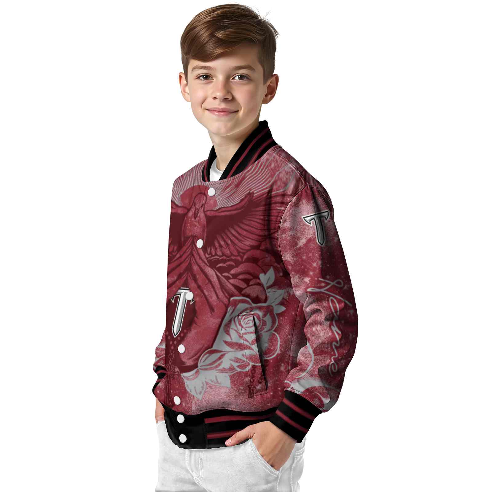 personalized troy trojans praying hands red jacket trendy personalized troy trojans praying hands red jacket trendy