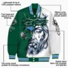personalized tulane green wave jesus tears green white jacket new arrival